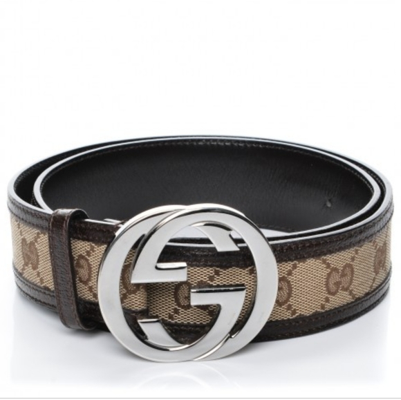 Gucci Monogram Interlocking G Belt in Dark Brown